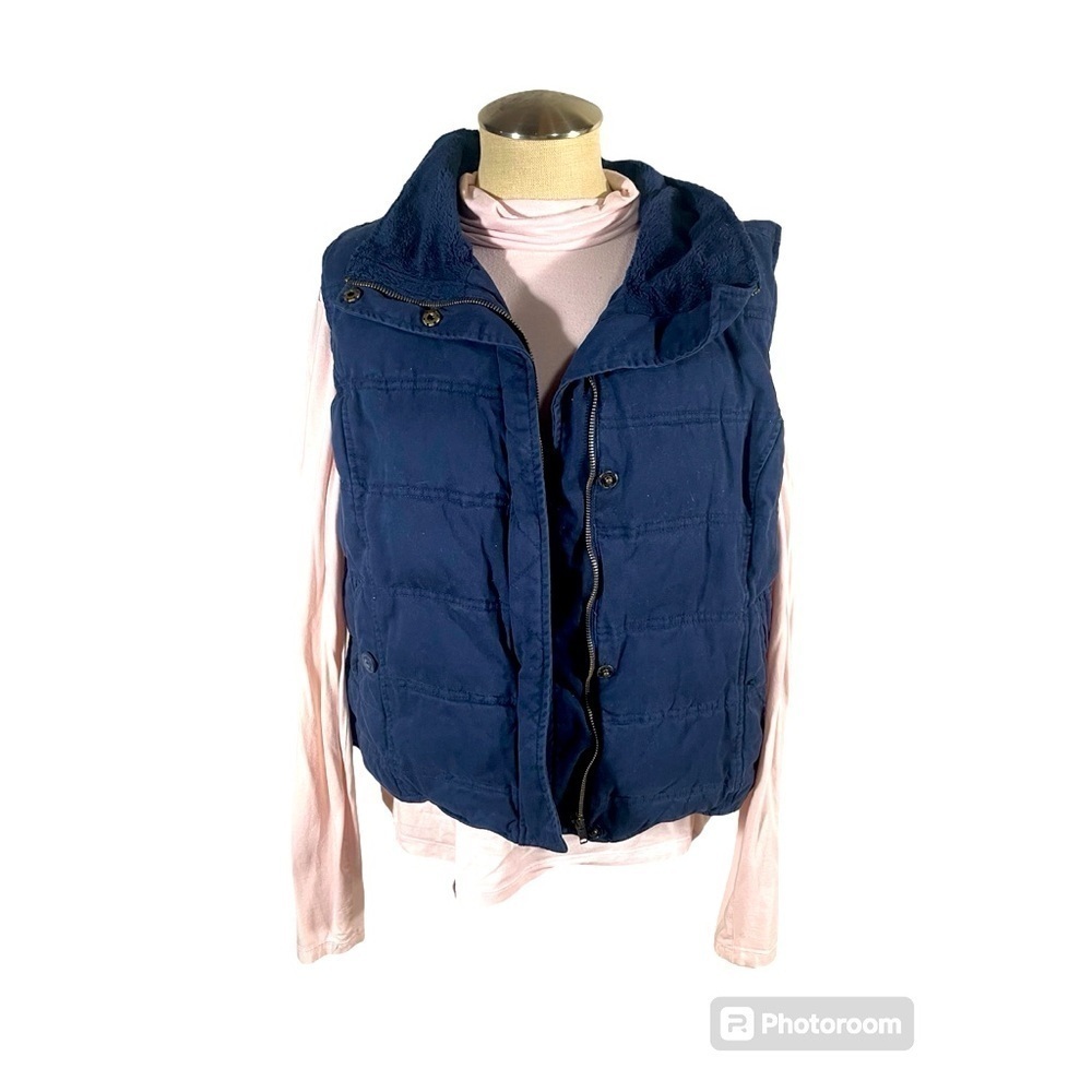 Ruff Hewn Navy Vest and Light Pink Turtle Neck Size XL